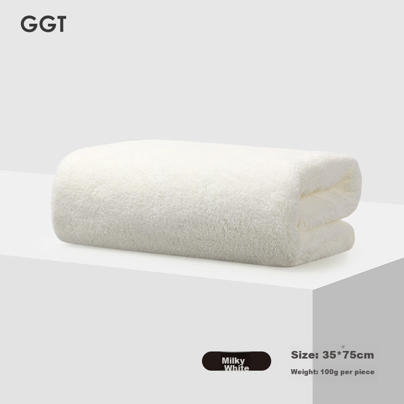 GGT Japanese Snowflake Velvet Soft Towel, Face Towel for Home Use, Face Towel for Men, Bath Towel, Hand Towel for Women, Cream White
