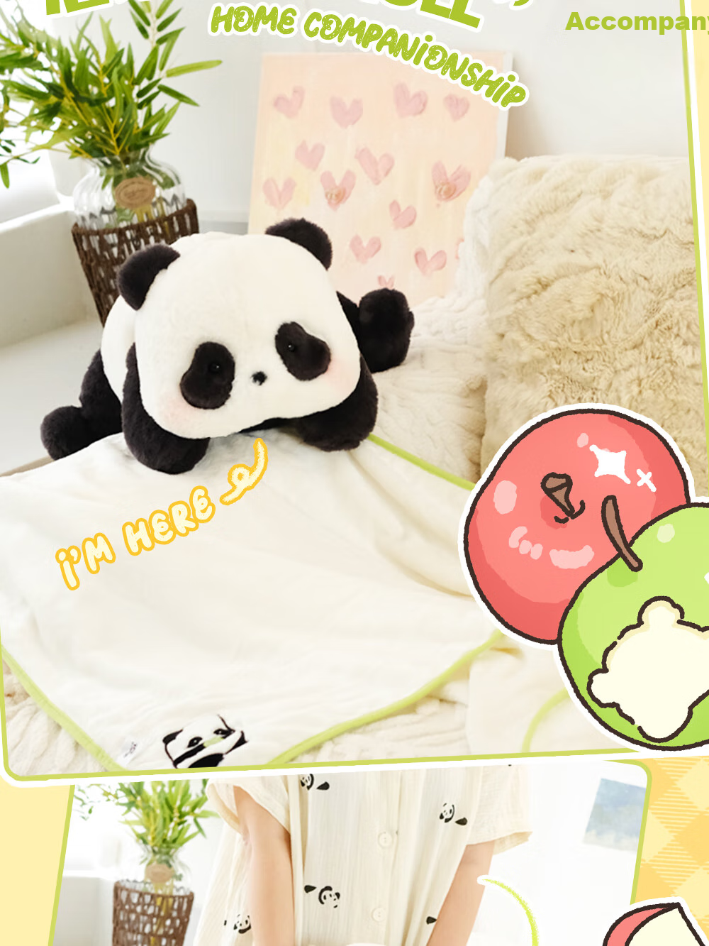 52TOYS Panda Roll Plush Bear Stuffed Animal Toy, Shoulder Pet Accessory, Mid-Autumn Festival Gift 10