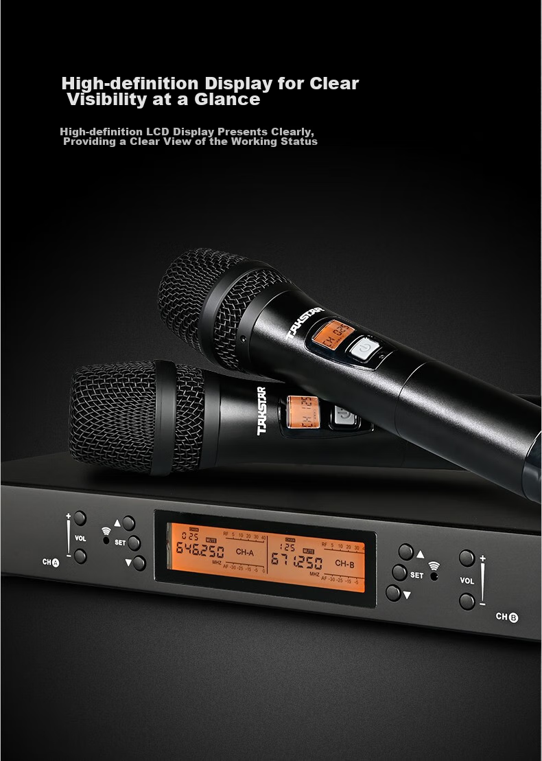 TAKSTAR G5 U-Segment Wireless Microphone System, Dual-Channel Wireless Mic for Professional Performance, KTV, Meetings, Karaoke, Handheld Microphone 10
