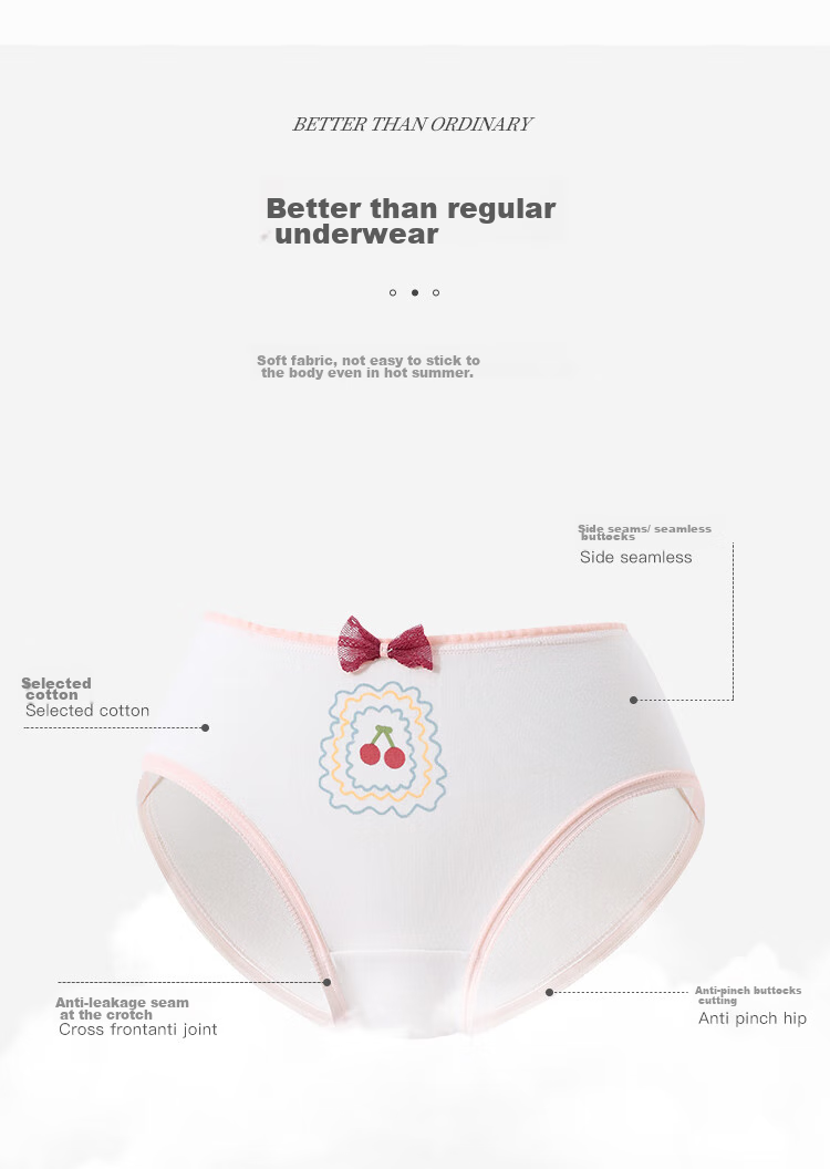 LangSha Children's Underwear, Girls' Underwear, School Students' Growth Triangle Panties, Teenage Girls' Underwear, Big Kids' Girls' Underwear, 4-Pack, Size 150 3
