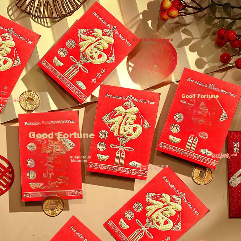 Cuitao New Year Red Envelopes, 30 Pieces, Spring Festival Housewarming And Business Opening Lucky Money Packets, Longevity Wishes, Red Packet Bags