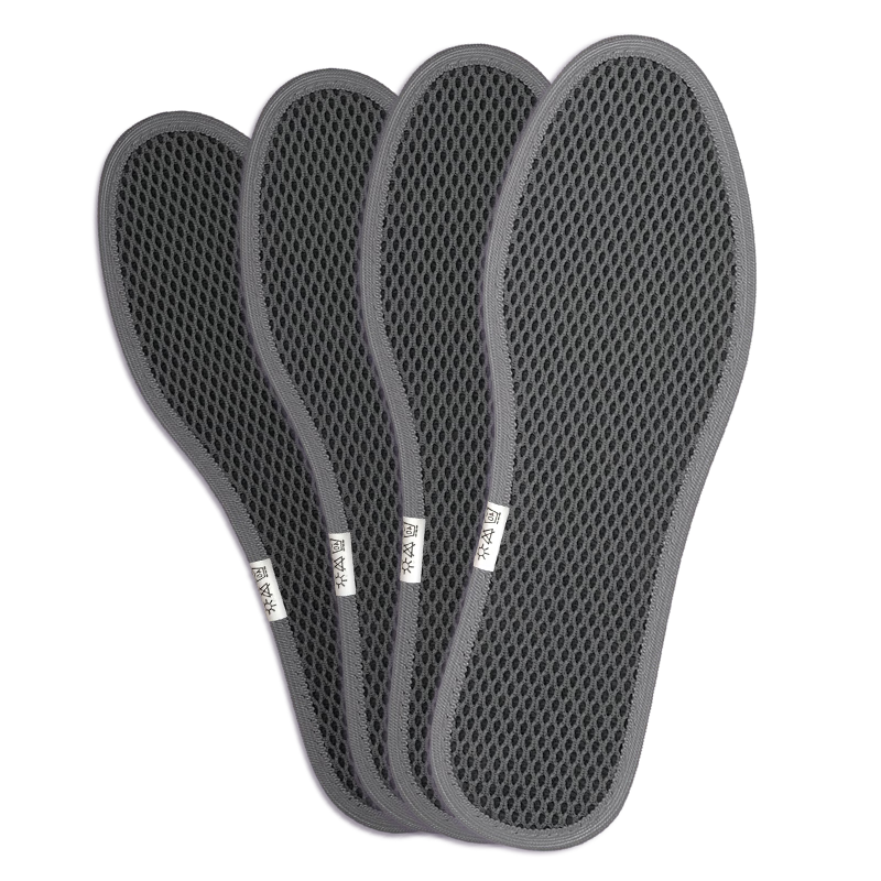 FOOTOPPO Odor-Resistant Insoles for Men, Summer Sports Military Training Ultra-Soft Breathable Sweat-Absorbing Anti-Sweat Foot Insoles for Men's Leather Shoes Soft-Soled Shoe Inserts Soft