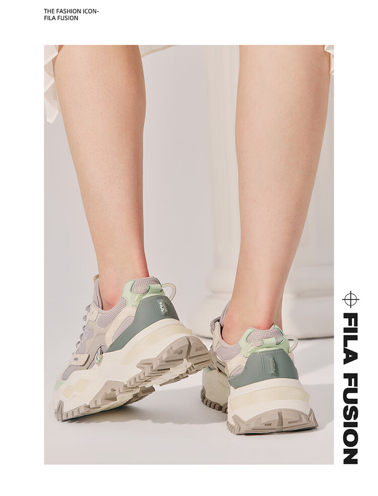 FILA FUSION Trendy Brand BIANCO Women's Shoes, Fashionable Sports Sneakers, Versatile Casual Footwear 34