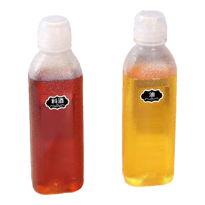 BJ Jiao Oil Bottle, Kitchen Oil Container, Household Soy Sauce Bottle, Squeeze Bottle for Sauce, Vinegar Jug, Leak-Proof Non-Drip Oil Storage Tank, Squeeze Bottle