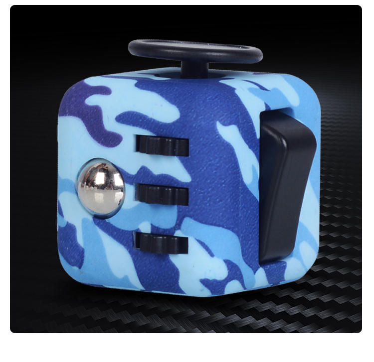 Bailishuang, Unfolding Dice Camouflage Blue, Decompression Toy, Stress Relief Device, Finger Toy, Children's Birthday Gift 16
