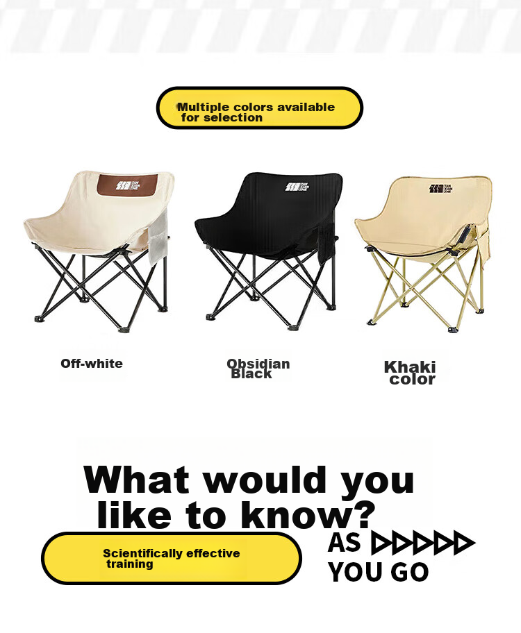 TAN XIAN ZHE Outdoor Folding Chair, Camping Moon Chair, Portable Backrest Fishing Stool, Leisure Beach Lounge Chair, Director's Chair 18