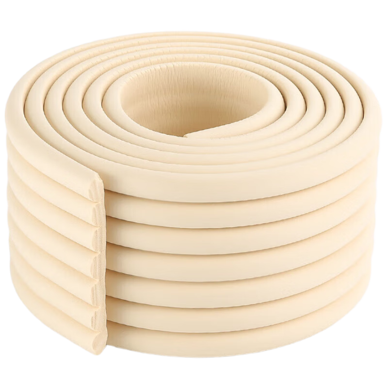 Modouyu Wide W-Shaped White Anti-Collision Sticker, 2 Meters Long, Multifunctional Corner Guard, No Glue Required