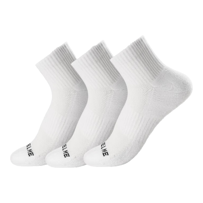 KELME Sports Socks (3 Pairs), Autumn And Winter Warm Sweat-Absorbing Mid-Calf Socks, for Basketball, Badminton, Running, Breathable Casual Socks