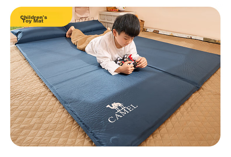 CAMEL Outdoor Automatic Inflatable Mat, Tent Ground Pad, Moisture-Proof Mat, Thickened Picnic Mat, 1J32267486, Cheese Color, Floor Mat 20
