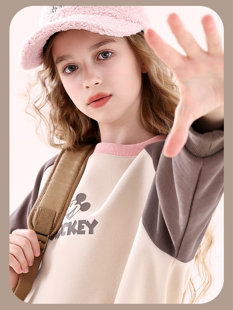 Disney Children's Sweatshirt, Girls' Autumn Top for Older Kids, Stylish Preppy Outfit for Girls, DS022 Navy Blue, 150cm 10