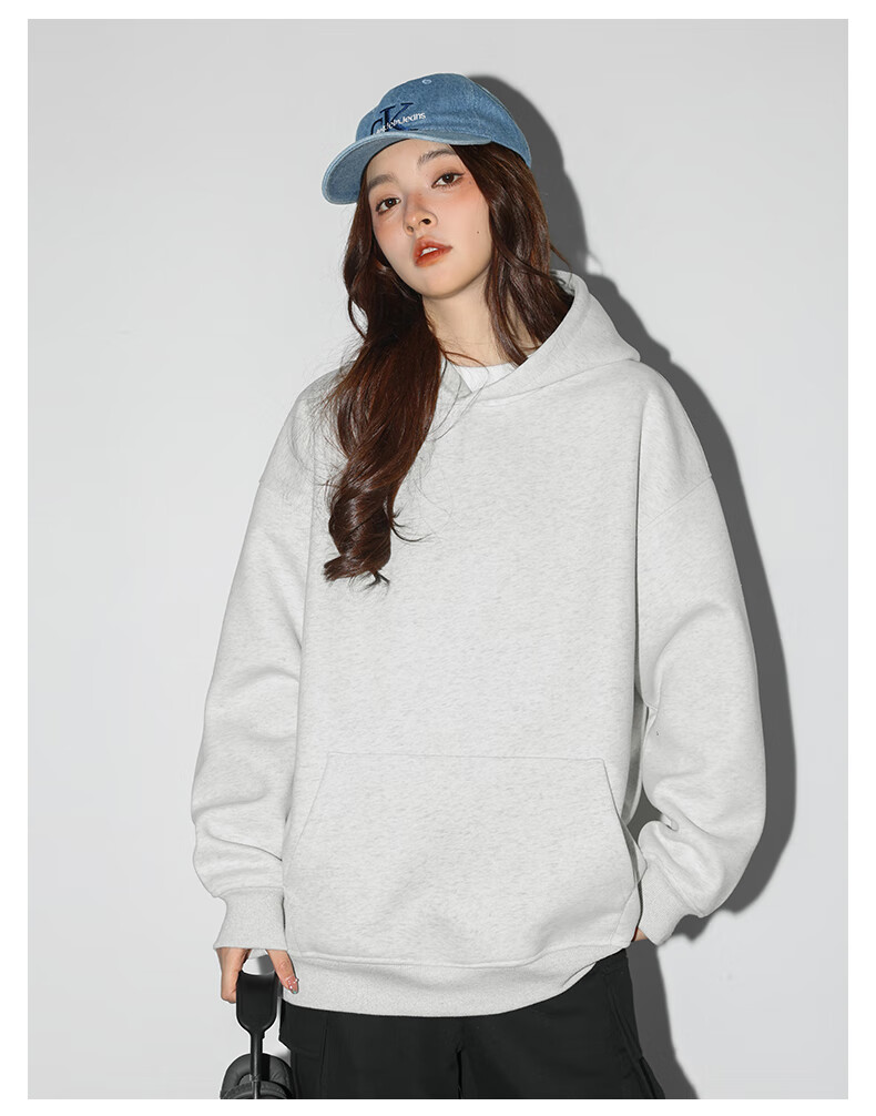NASA GISS Hooded Sweatshirt for Men, Loose-Fitting Versatile Solid Color Sports Top, Youth Long-Sleeve Jacket, Apricot Color, 2XL 22