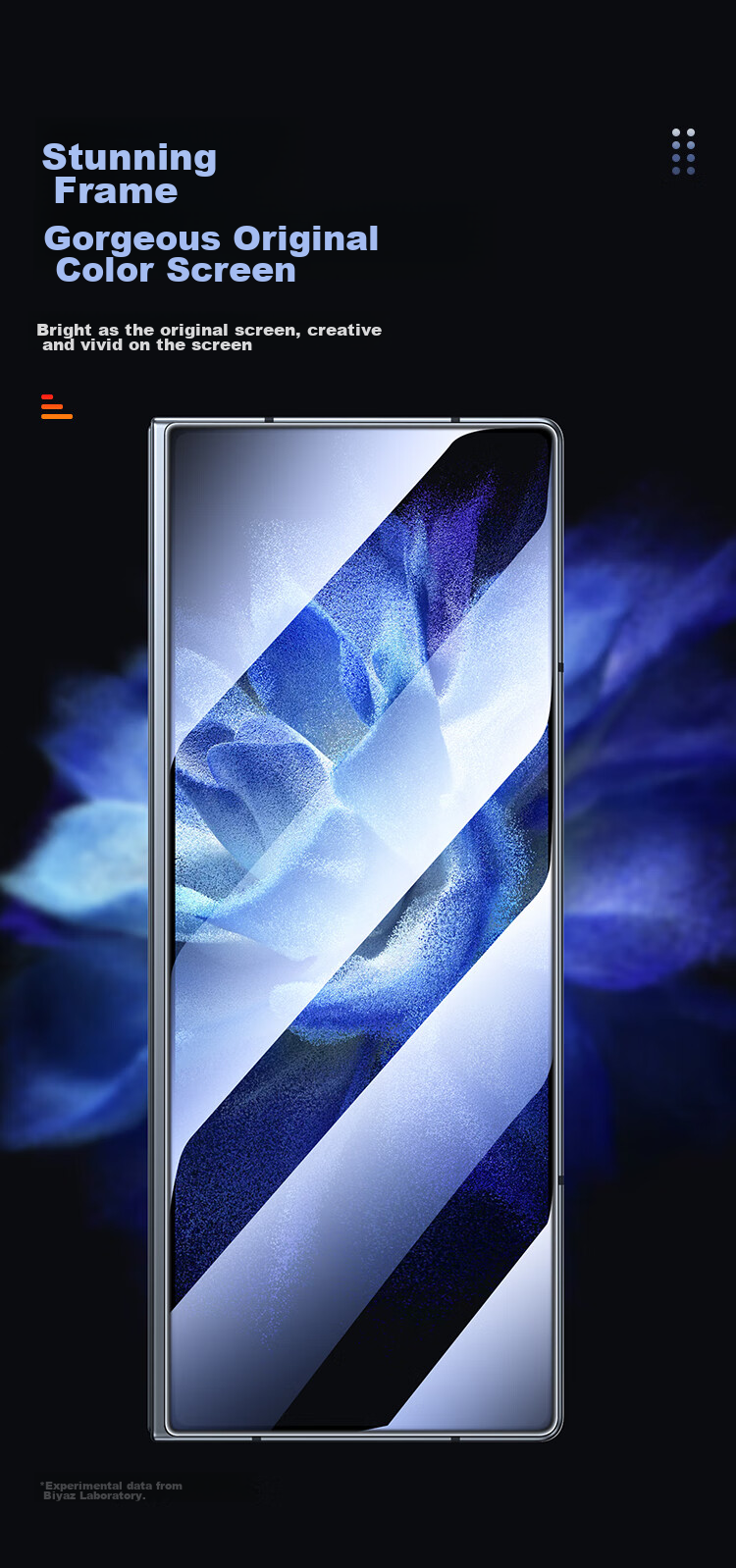 BIAZE Tempered Glass Screen Protector for Samsung Z Fold5 Outer Screen, Foldable Phone Protective Film, Full Coverage Anti-Scratch Wear-Resistant Low Fingerprint High Definition Front Screen Protective Glass JM846 10