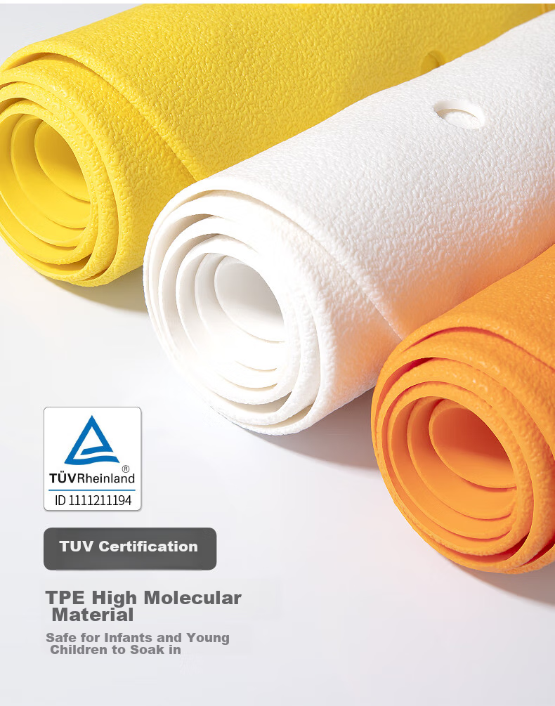RIDDER German Imported TPE Bathroom Non-Slip Mat, Bathroom Non-Slip Floor Mat, Hollow Deep Blue, 38*72 5
