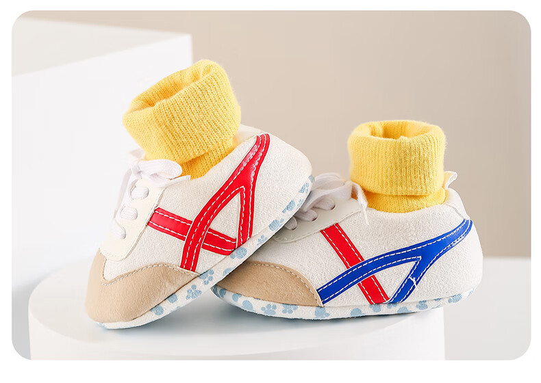 LAXIALIYA Baby Shoes, Infant Footwear, Newborn Shoes And Socks, Pre-Walking Shoes, Toddler Walking Shoes for Boys, Cotton Shoes, 0-1 Year Old, Spring And Autum 10
