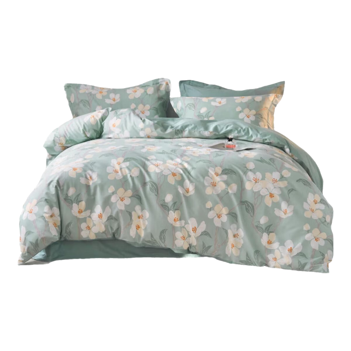 Shuixingjiafang Bedding Set for Students' Dormitory, Single Pure Cotton Bedding Kit with Duvet Cover And Sheet for 1.2-Meter Bed - Fengmu Floral Patter