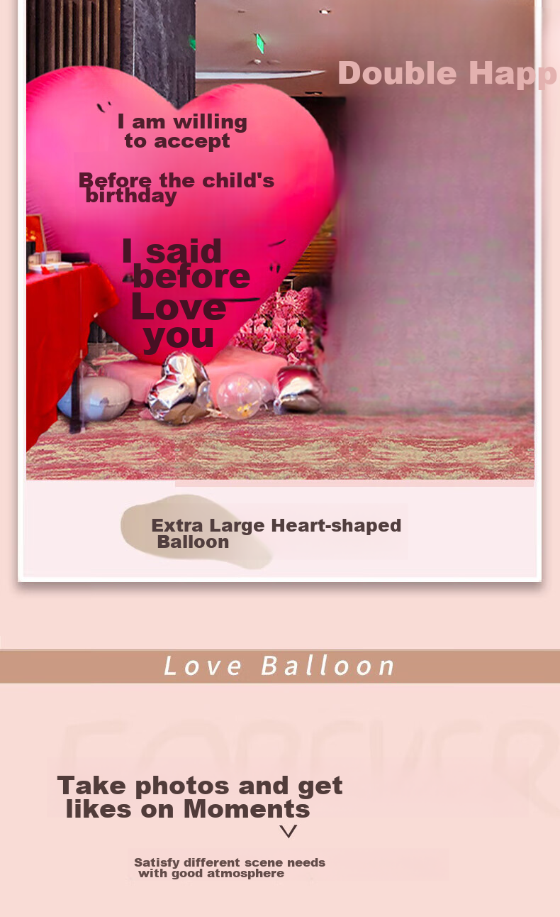 Abaoli Proposal Wedding Decoration, Ceremonial Aluminum Foil Heart-Shaped Balloon, Large Love Heart Balloon, Confession Tool, Props 2