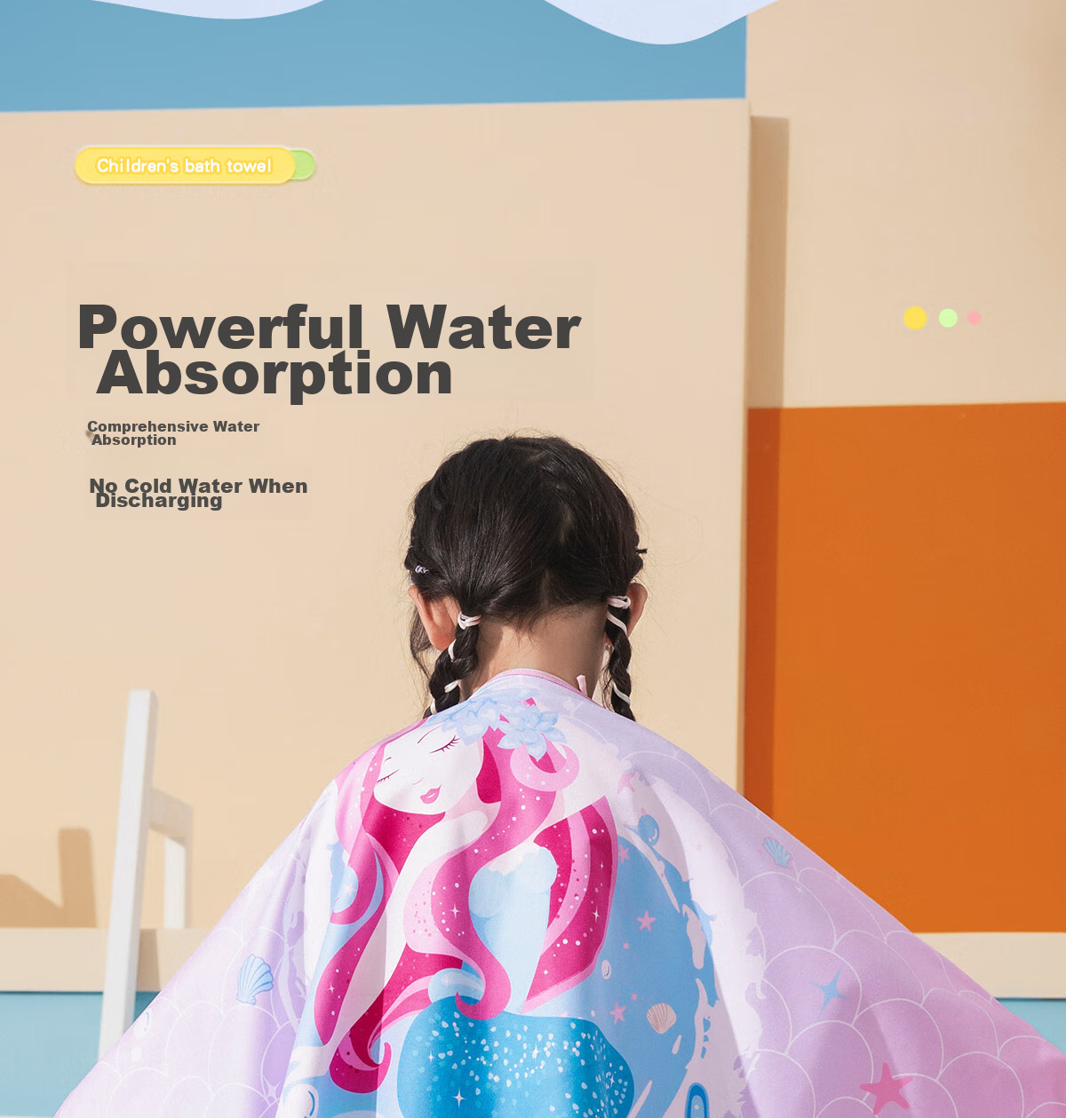 361° Swimming Towel, Children's Bath Towel, Girls' Beach Towel, Quick-Drying Absorbent Towel for Boys, Hot Spring Bath Towel, Pool Towel 10