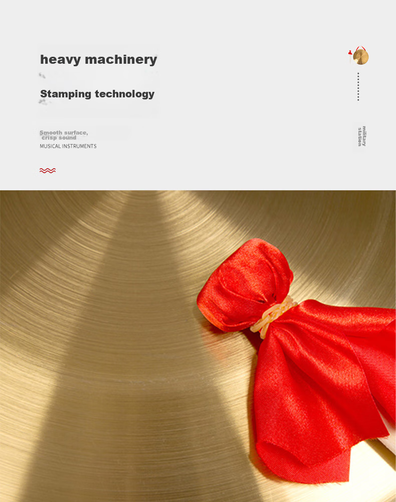 Xiangsiniao, Three-Sentence Gong Copper Gong Musical Instrument, Drum, Gong, Large Gong, Hand Gong, Large Su Gong, Small Gong, 32cm 7