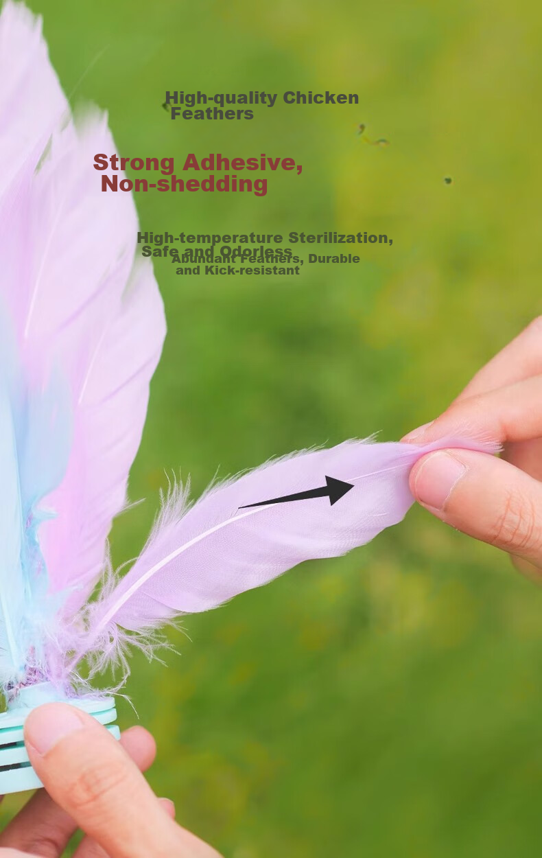 Zihu Colorful Feather Shuttlecock for Children And Elementary School Students, Shuttlecock for Competition, Durable And Kickable, 3-Pack 3