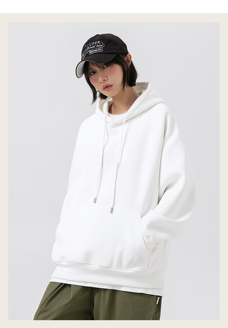 Mianzhi National Trend Brand Men's Hoodie, American-Style Loose-Fitting Trendy Base Layer, Versatile Couple's Outfit 26