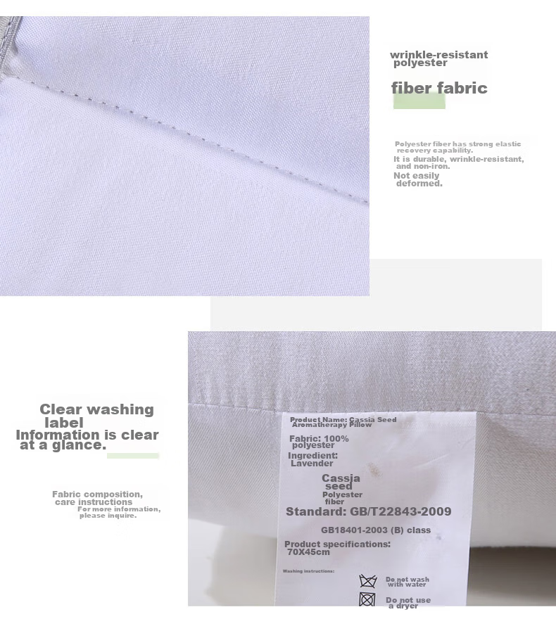 AVIVI Herbal Pillow, Cassia Seed Pillow Core, Cervical Pillow, Herbal Lavender Comfortable Sleep Low Pillow, 45*70*6cm 14