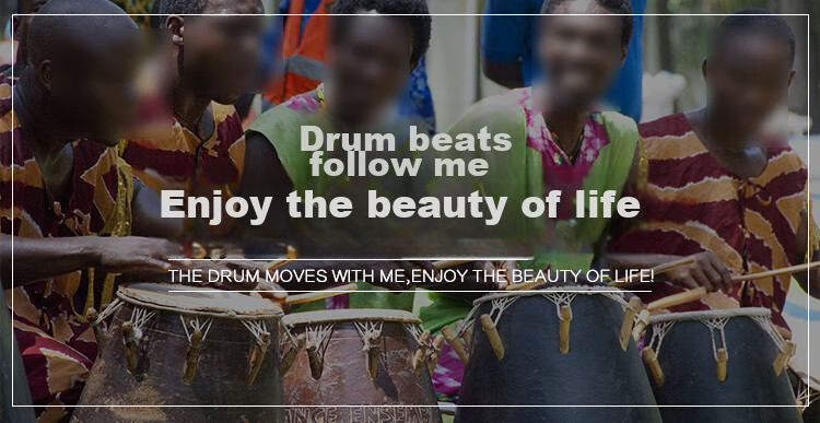 MOSEN 10-Inch Painted African Drum, Pure Sheepskin Indonesian Solid Wood Peach Core Advanced Hand Drum, No Tuning Required, Random Color 3