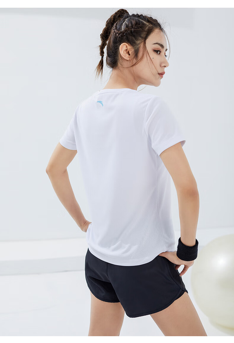 Anta Quick-Dry Sports Set | Women's Summer New Breathable Short Sleeve and Shorts Badminton Two-Piece Set with Anti-Exposure Design 52