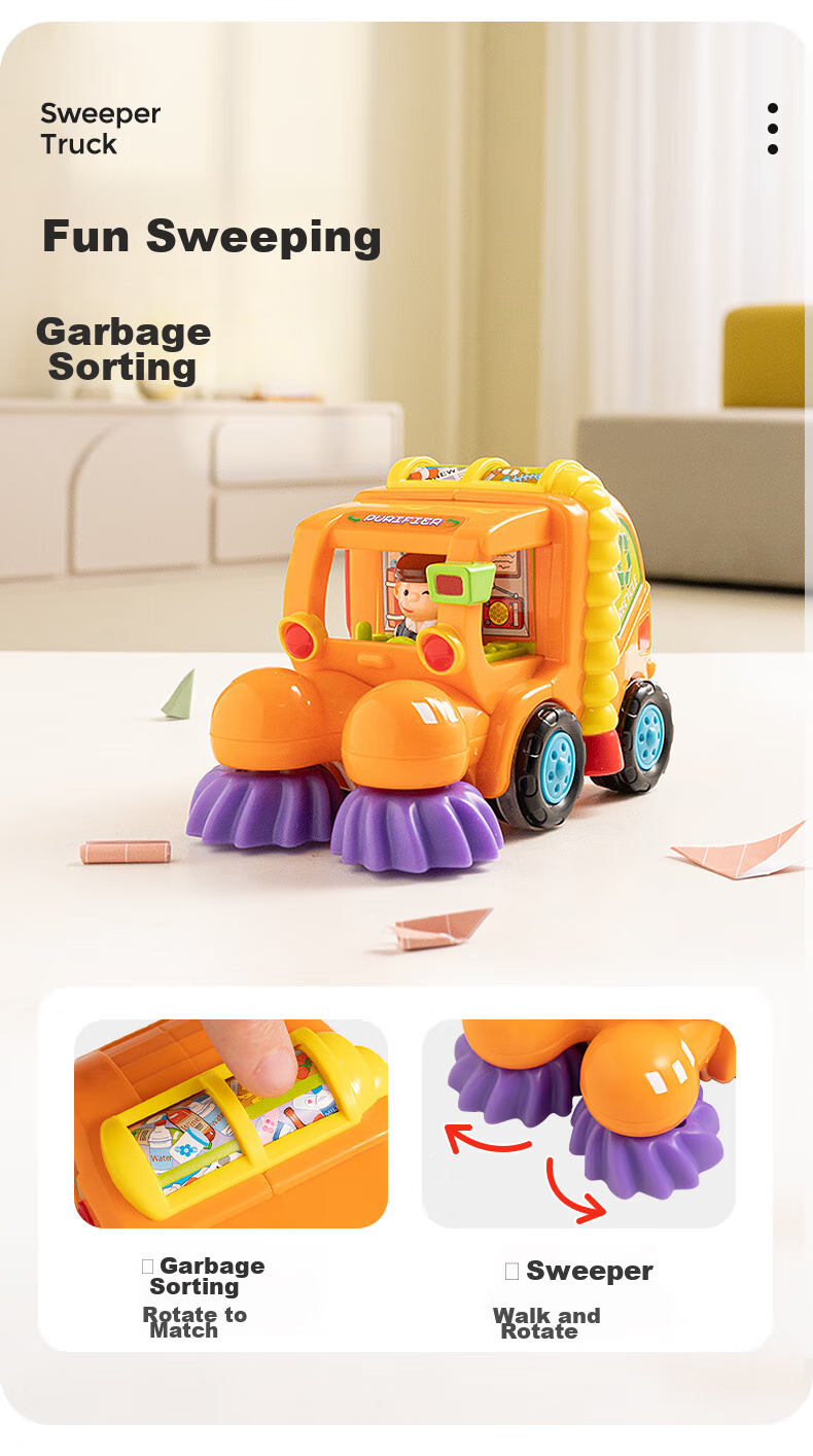 HUILE TOYS Children's Construction Vehicle Toy Car for Boys And Girls, Baby Toys Car for 1-3 Years Old, First Birthday Gift 5