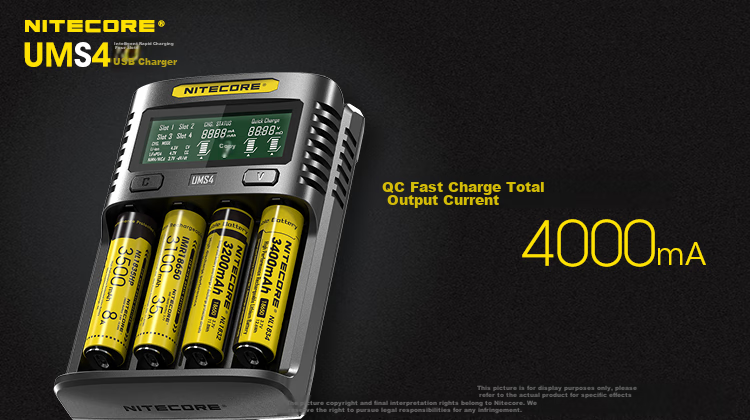 NITECORE UMS4 Smart 4-Slot Charger, 21700 Lithium Battery Repair And Activation, 18650 Battery Charger 2