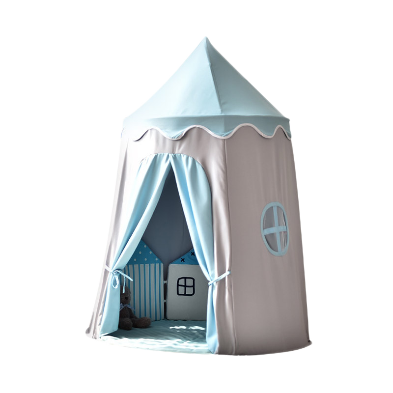 Little Dove Children's Tent Indoor Playhouse / Baby Boy Mongolian Yurt Gift, Blue Upgraded Version (With Cotton Pad)