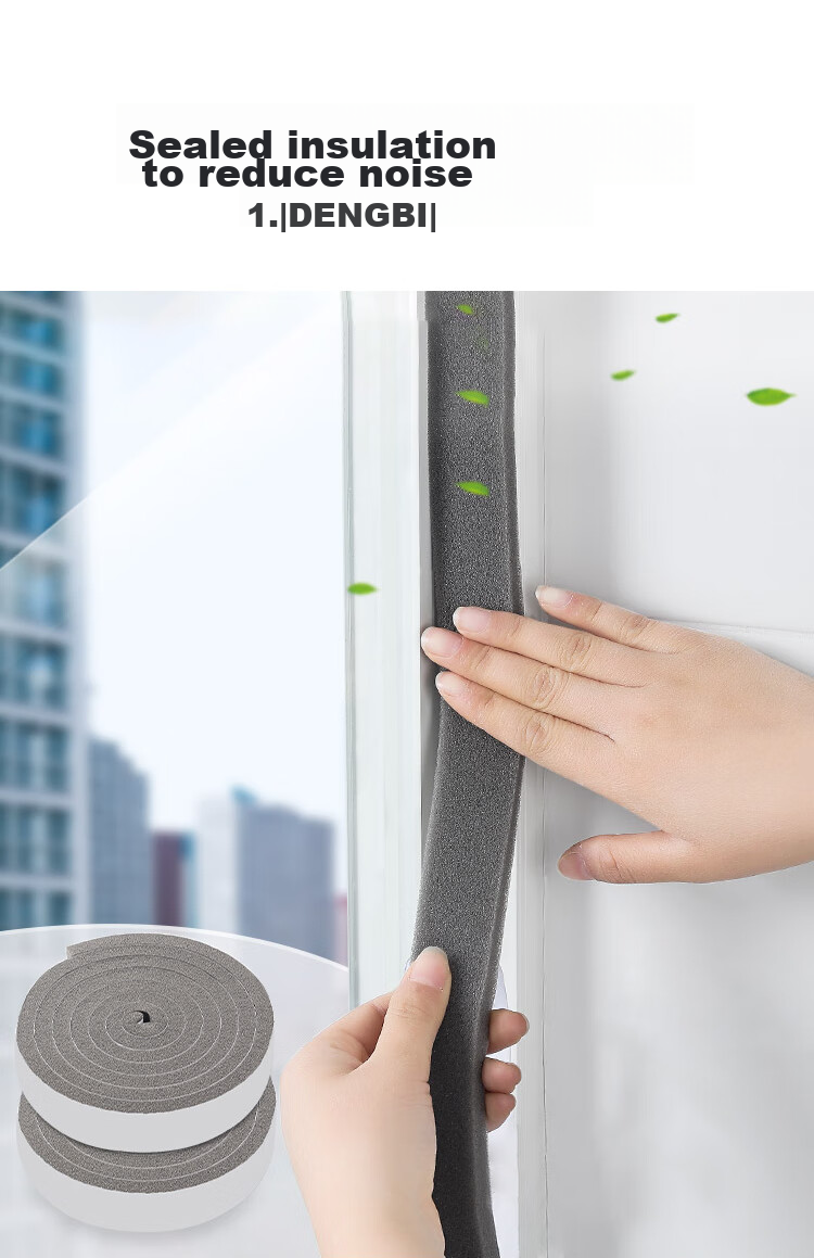 Qinghua Door And Window Gap Sealing Strip, Soundproofing Strip, Windproof And Draft-Proofing Insulation Filler, Silicone E-Type Brown, 6 Meters 5