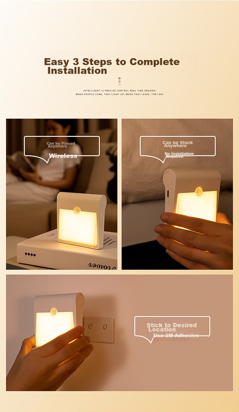 Kufire Motion Sensor Light, On/off with Human Presence, Rechargeable, Long Battery Life, for Hallway, Staircase, Entrance, Foyer 7