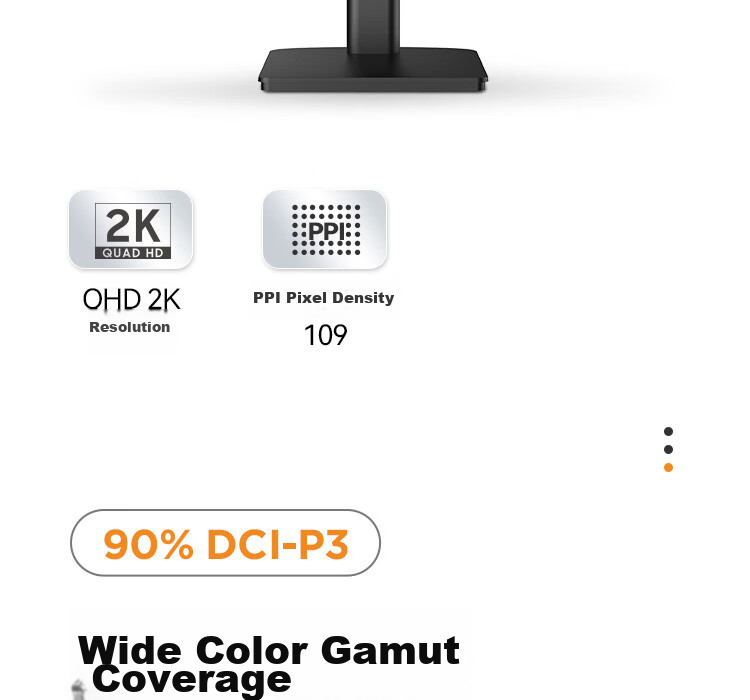 HKC 27-Inch 4K Ultra HD IPS Screen HDR400 Hardware Low Blue Light 95% P3 Wide Color Gamut 1.07 Billion Colors E-Book Design Office Rotatable Height-Adjustable Monitor T2752U 10