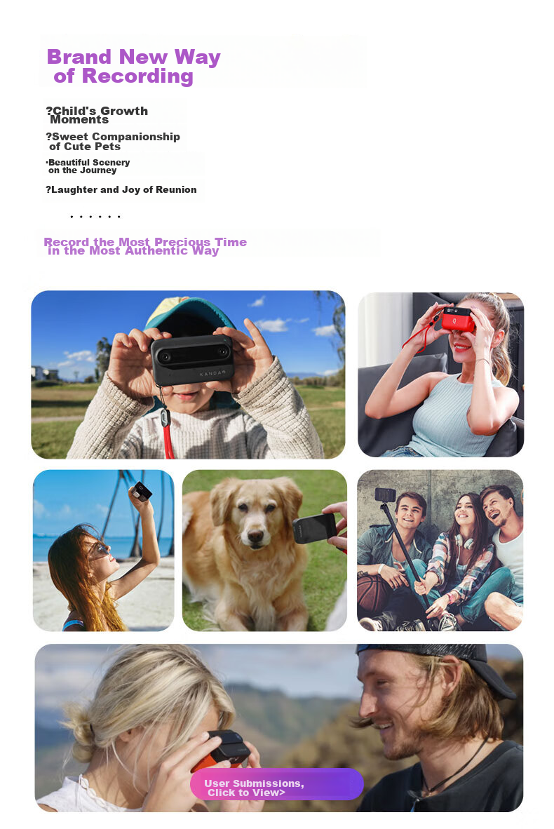 KanDao Sees Cool QooCam EGO Instant View 3D Camera, Dual-Lens 4K Action Camera VR Compatible, 3D Instant Capture, Sees Technology 3D Camera, Black 28