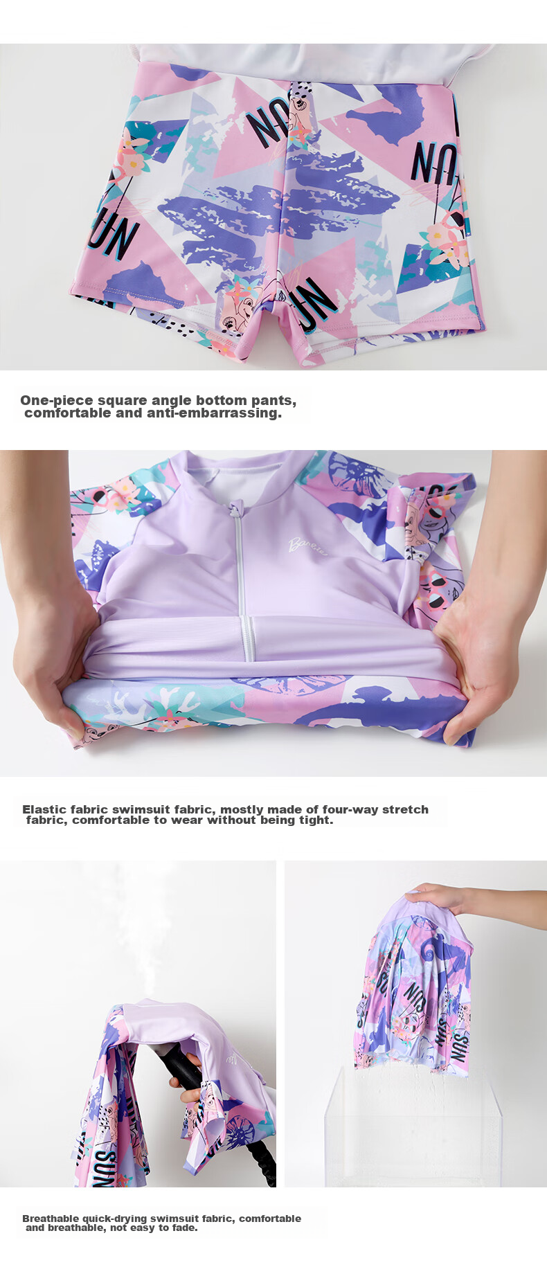 Barbie Girls' One-Piece Swimsuit Dress for Older Children, Stylish Swimsuit for Young Girls And Middle School Students 23
