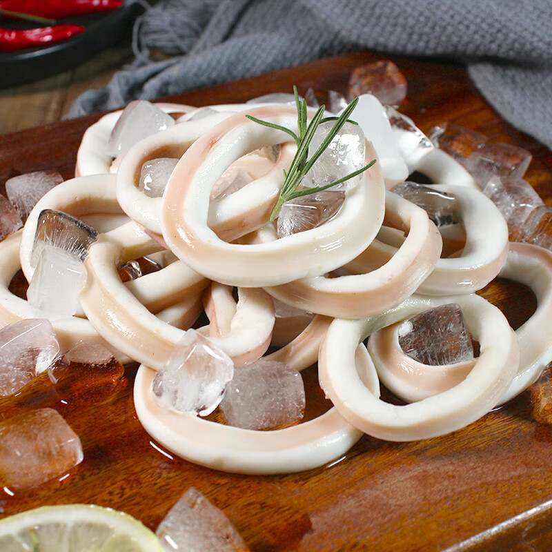 初鲜冷冻鱿鱼圈 400g 袋装 铁板鱿鱼 火锅烧烤食材 海鲜水产软足送礼