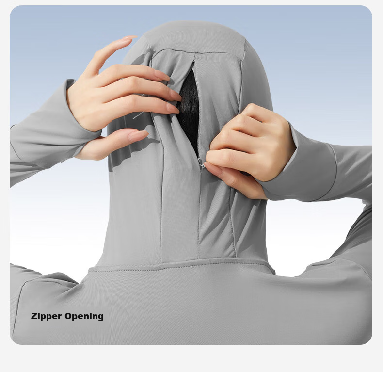 SUPIELD Full-Range Mid-Length Sun Protection Jacket for Women, Outdoor UV-Resistant, Cool-Feeling Windbreaker, Sun Protection Coat 22