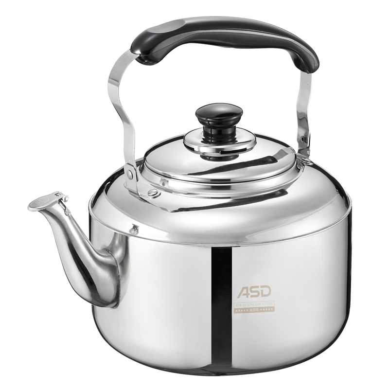 ASD Water Kettle, Thickened 304 Stainless Steel, Household Use, 4L Capacity, Whistling Sound, Suitable for Gas And Induction Cooktops, Heats Up, HS04T2WG