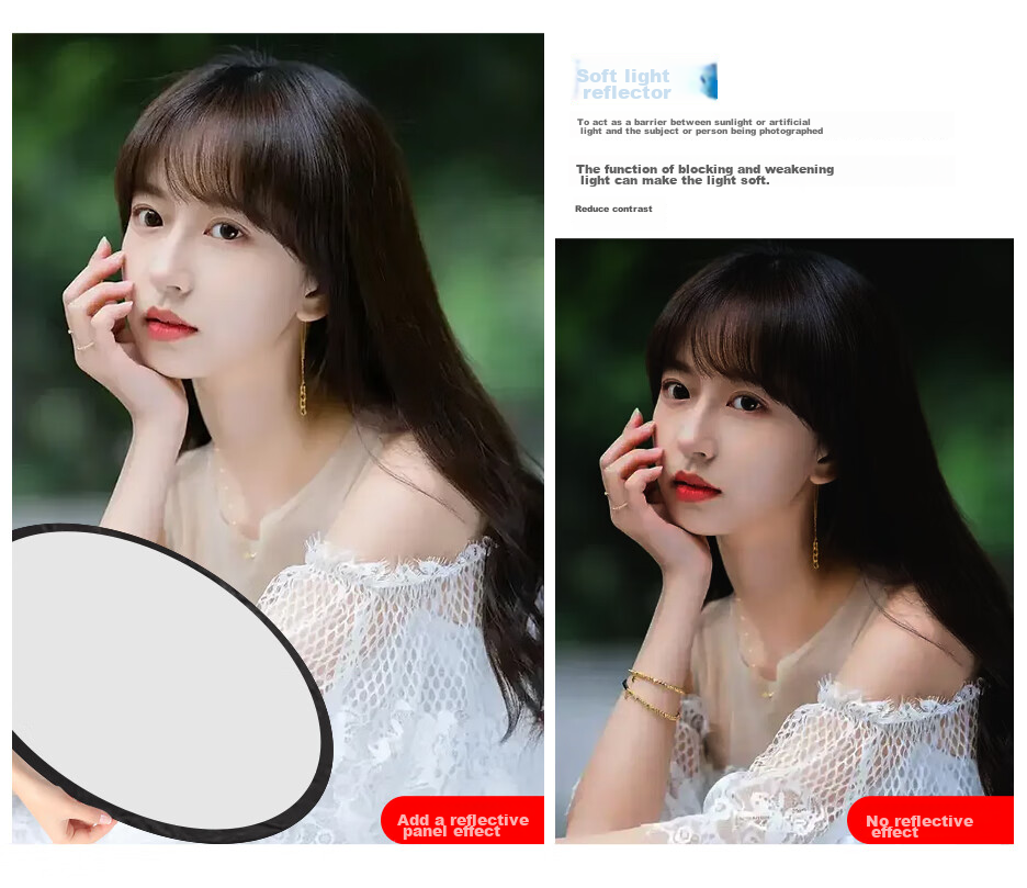 Pangniu 40CM Acrylic Reflector Board Photography Backdrop Prop (White) PU5340W Food Watch Still Life Jewelry E-Commerce Photography Prop Reflector Board 6