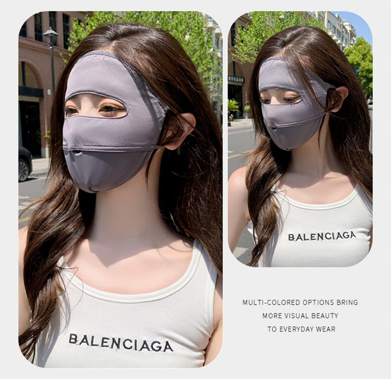 FitonTon Sun Protection Face Mask for Women, Ice Silk Face Shield, Summer UV Protection Mask, Cycling Sunshade, Anti-UV And Heat Protectio 12