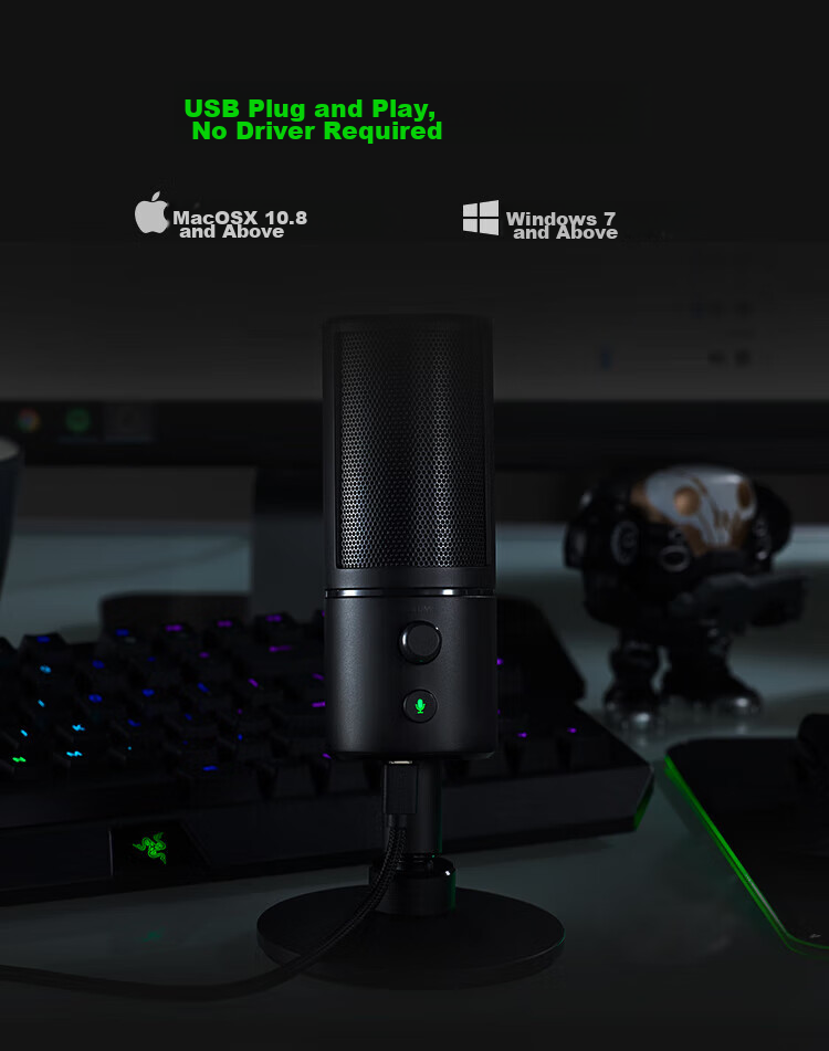Razer Mythic V3 Mini Desktop Microphone for Live Streaming And Singing, RGB Black 5