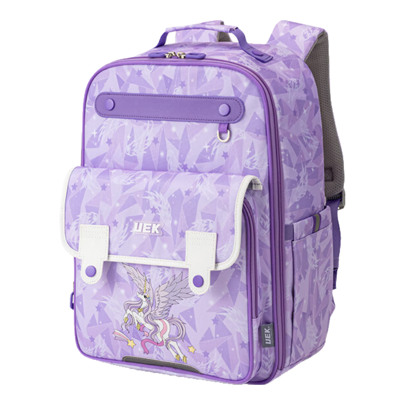UEK Elementary School Backpack for Boys And Girls, Lightweight Spine-Protecting Load-Reducing Children's Shoulder Bag, Large Capacity Unicorn Desig