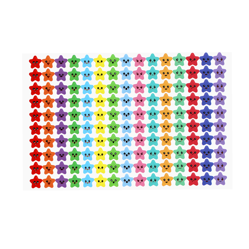 Befon Reward Stickers, Children's Holiday Small Red Flower Stickers, Elementary School Student Encouragement Stickers, Kindergarten Praise Reward Stickers, Five-Pointed Star Style, 10 Sheets, 1500 Pieces, 0586
