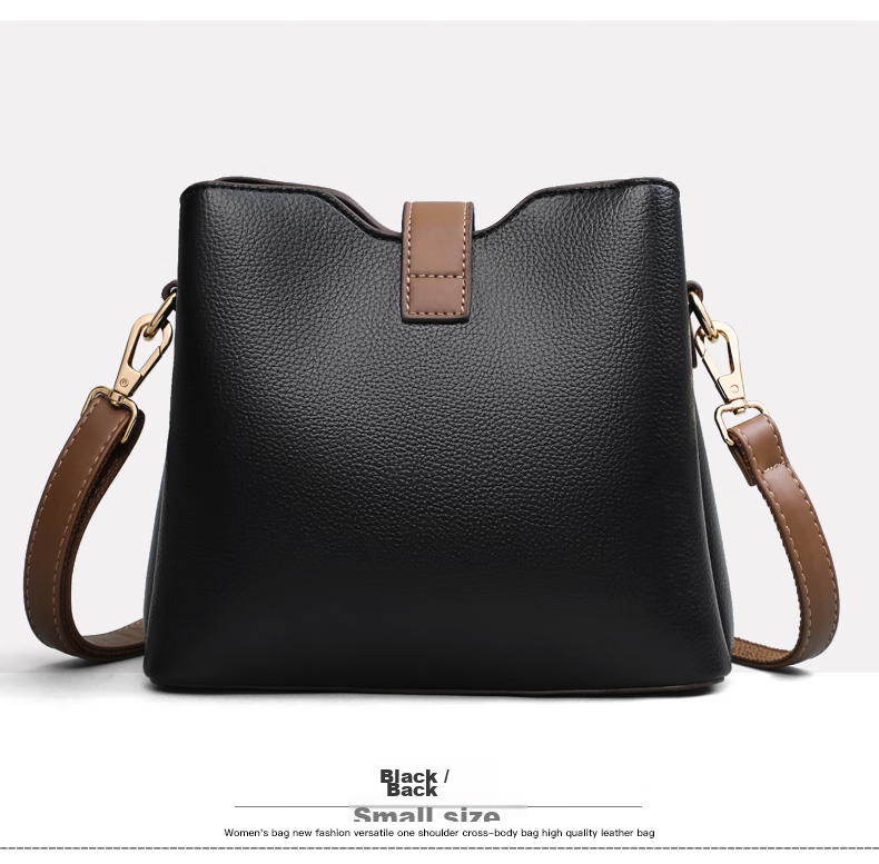 Viney Women's Handbag, Cowhide Crossbody Bucket Bag, Luxury Brand Shoulder Bag, Practical Birthday And Mother's Day Gift for Mom 19