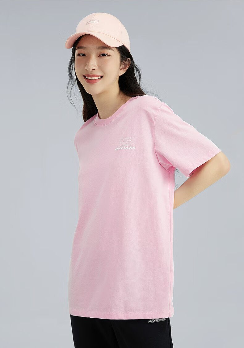 Skechers Summer Unisex Couple Matching Colorful Series Breathable Moisture-Wicking Quick-Drying Cool Short Sleeve T-Shirt L223U165 16