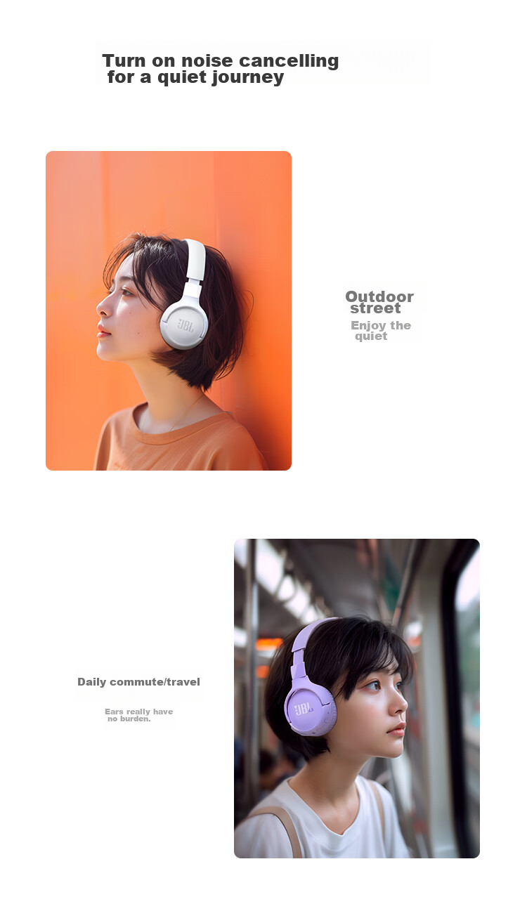 JBL TUNE 670NC Over-Ear Bluetooth Headphones, Active Noise Cancellation Wireless Music Headphones, Compatible with Huawei, Apple, Xiaomi, Birthday Gift, Midnight Black 4