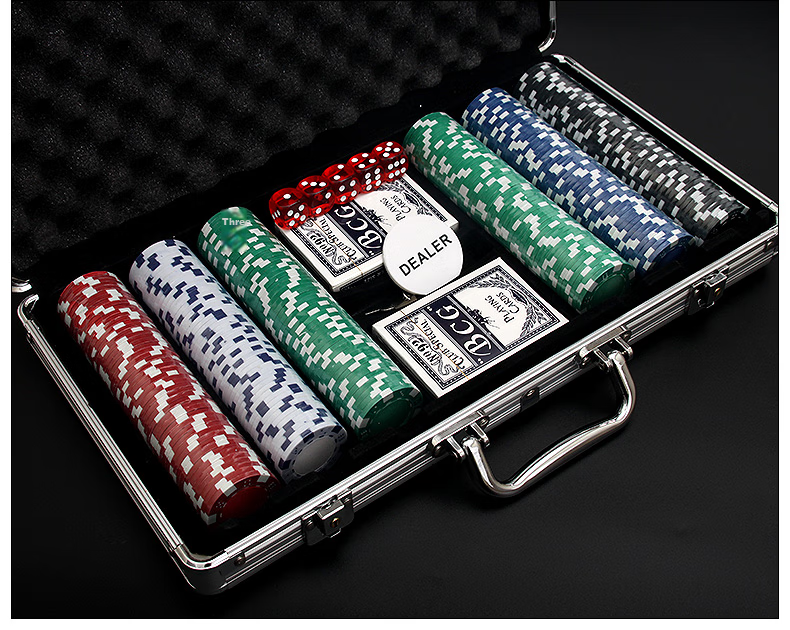 Huasheng Poker Chips Double-Sided Texas Hold'em 500 Code Dice Set H-025, 500 Pieces, Mahjong Chip Set 11