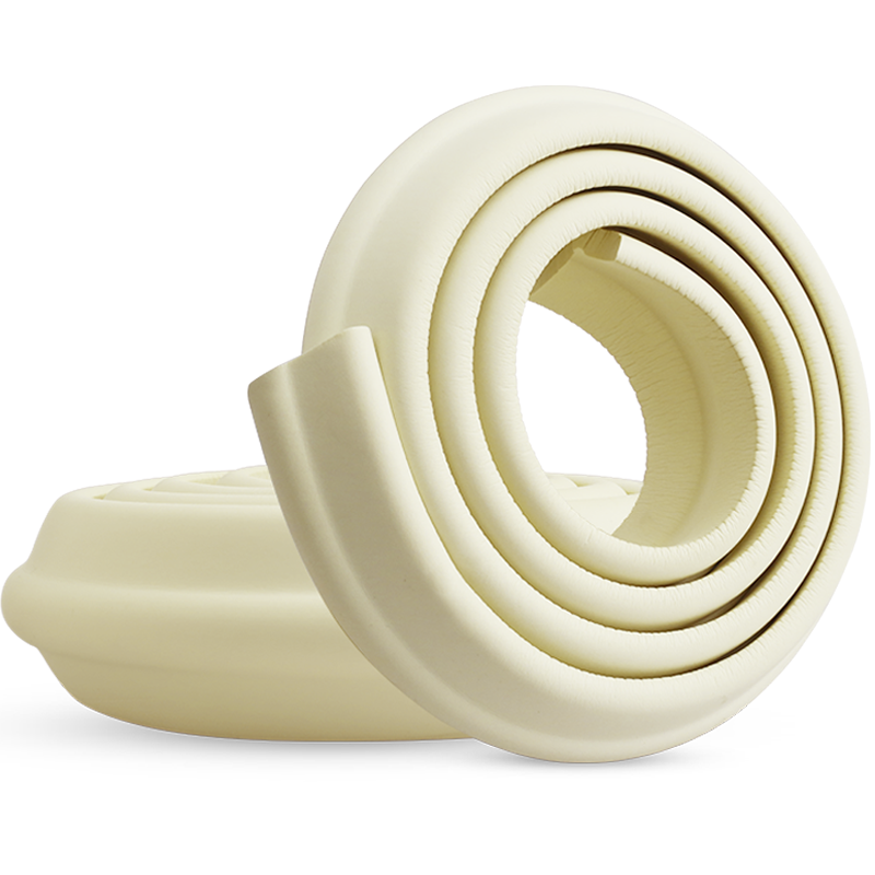 BEIDELI Baby Safety Edge Guards, Infant Corner Protectors, Thickened And Widened Multi-Strip L-Shaped, Beige, 4 Meters