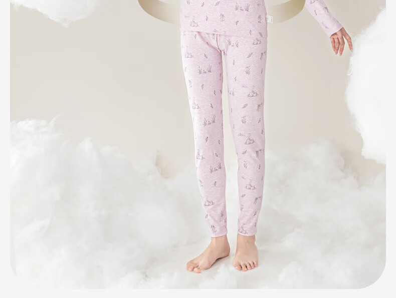YING BO LUN Girls' Thermal Underwear Set for Autumn And Winter, Pure Cotton Undershirt And Sweater for Female Students, Pajamas And School Uniform Essential 13