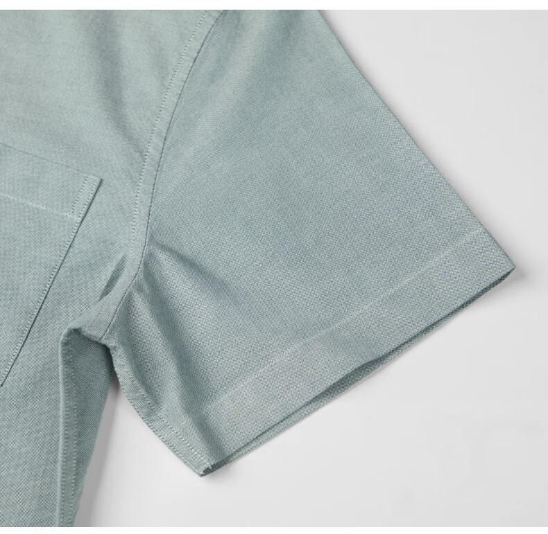 BLACKMONDAY Summer Pure Cotton Oxford Cloth Shirt for Men, Short Sleeve All-Cotton Wrinkle-Free Fashionable Versatile Business Casual Formal Dress Shirt 18
